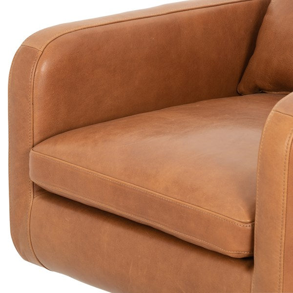 Chaise pivotante à dossier arrondi
