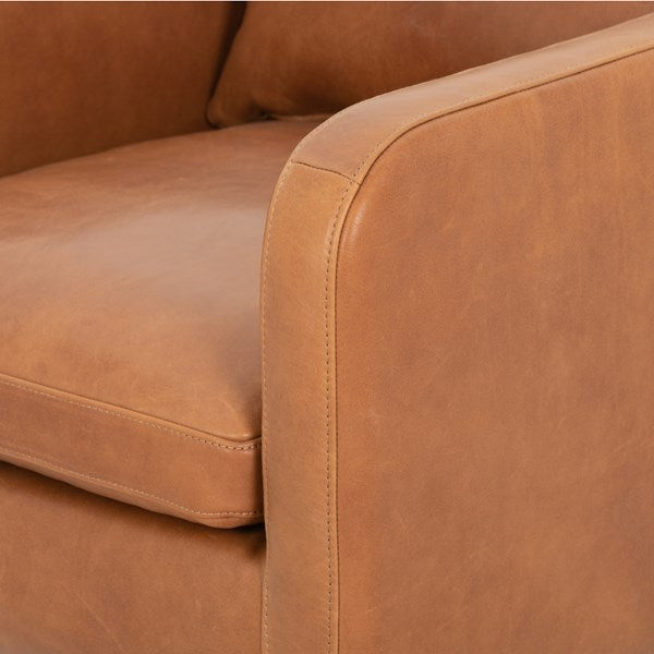 Chaise pivotante à dossier arrondi