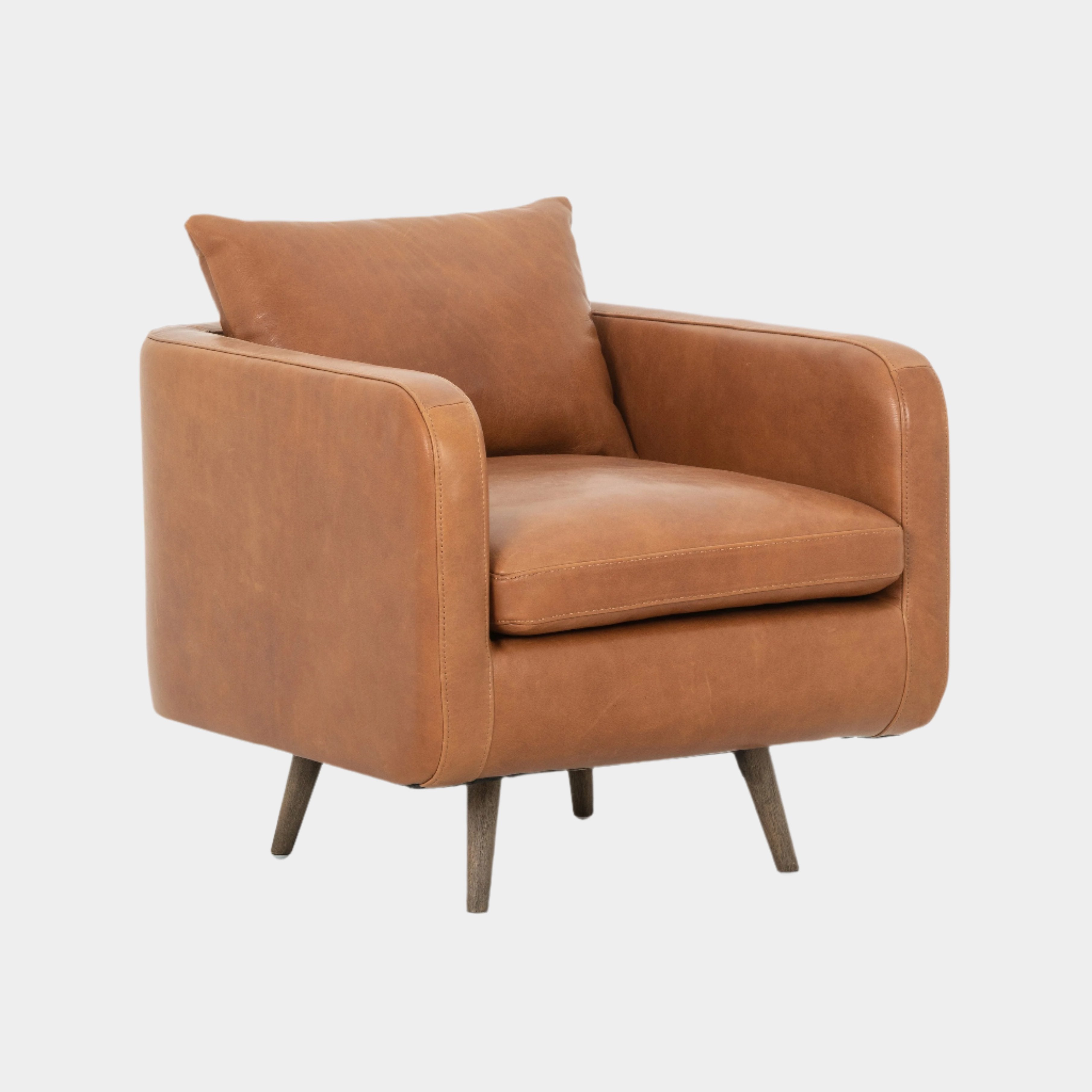 Chaise pivotante à dossier arrondi