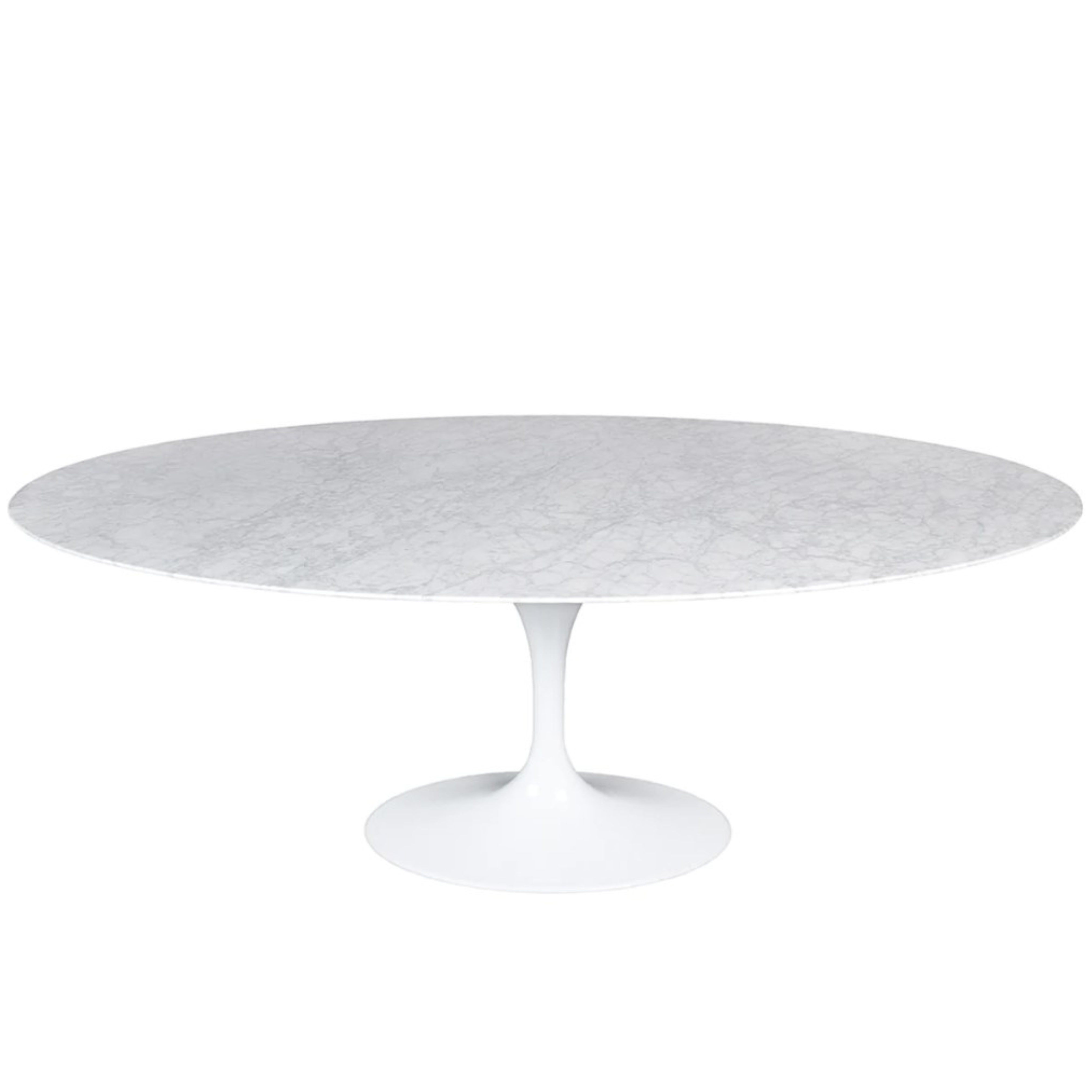 Oval Marble White Dining Table