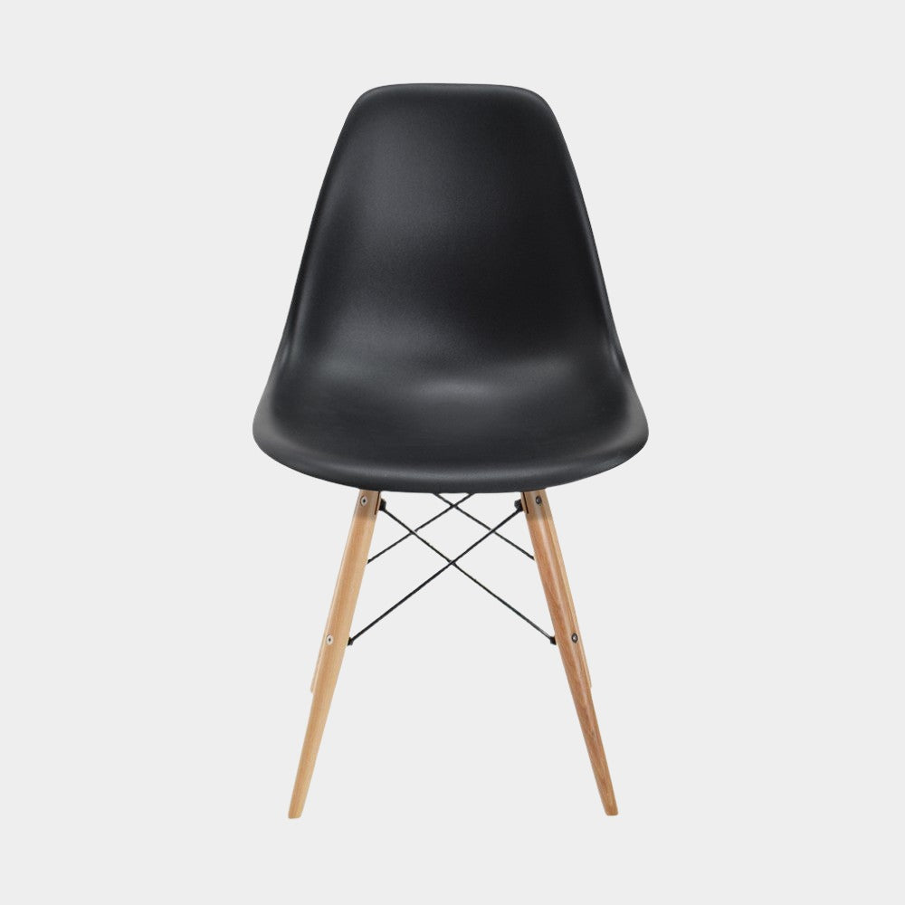 Chaise pour enfants en plastique moulé Eames - Pieds en bois