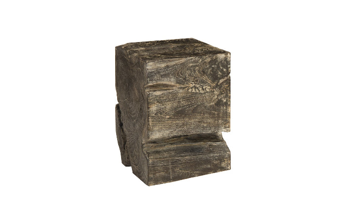 Black Wash Stool Square