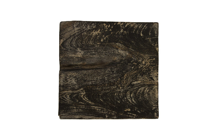 Tabouret de lavage carré noir