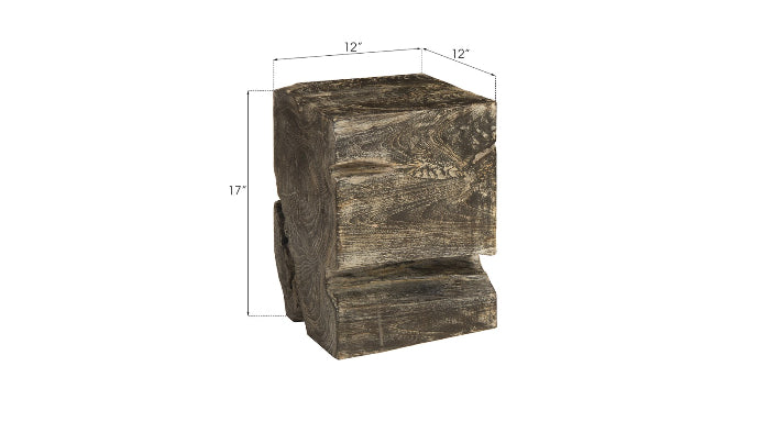 Black Wash Stool Square