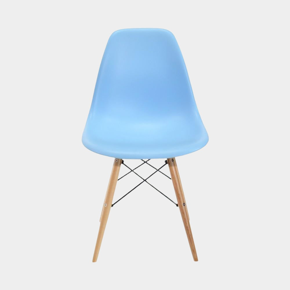 Chaise pour enfants en plastique moulé Eames - Pieds en bois
