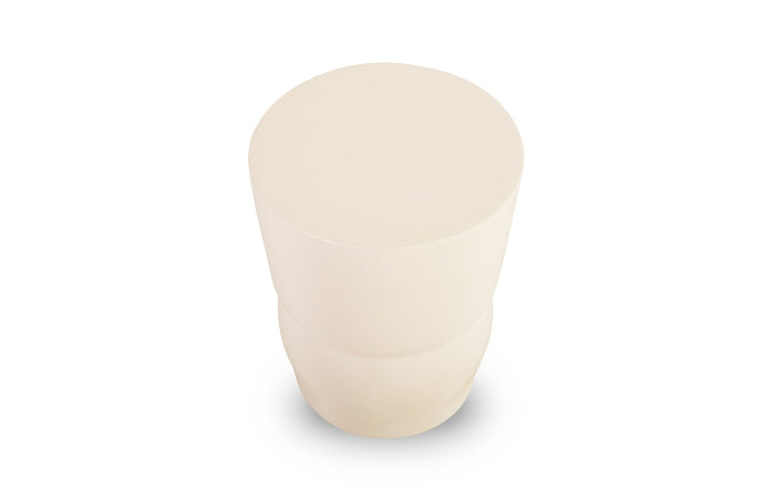 Tabouret Sculpté Gel Coat Blanc