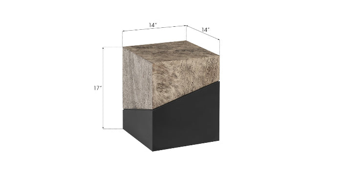 Tabouret gris géométrie