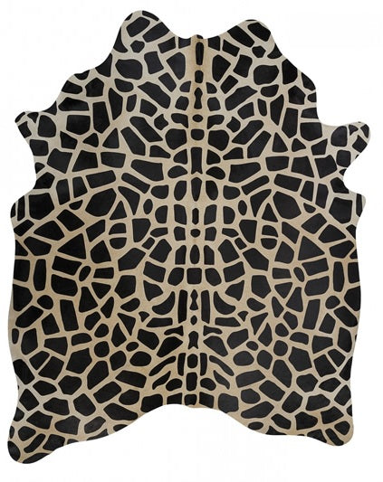 Giraffe Stenciled Cowhide