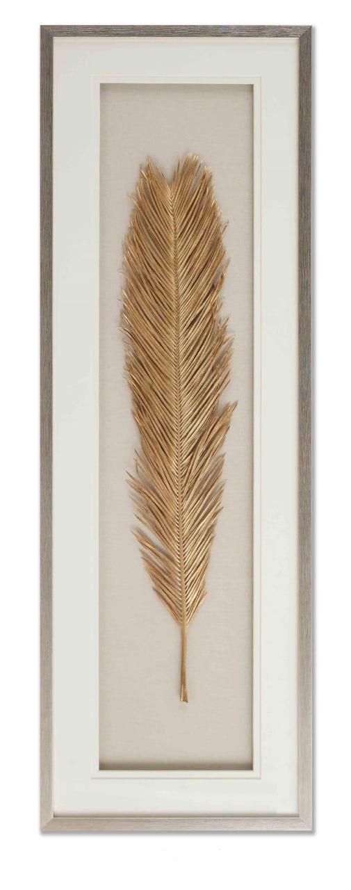 Art de feuille d’or avec cadre doré