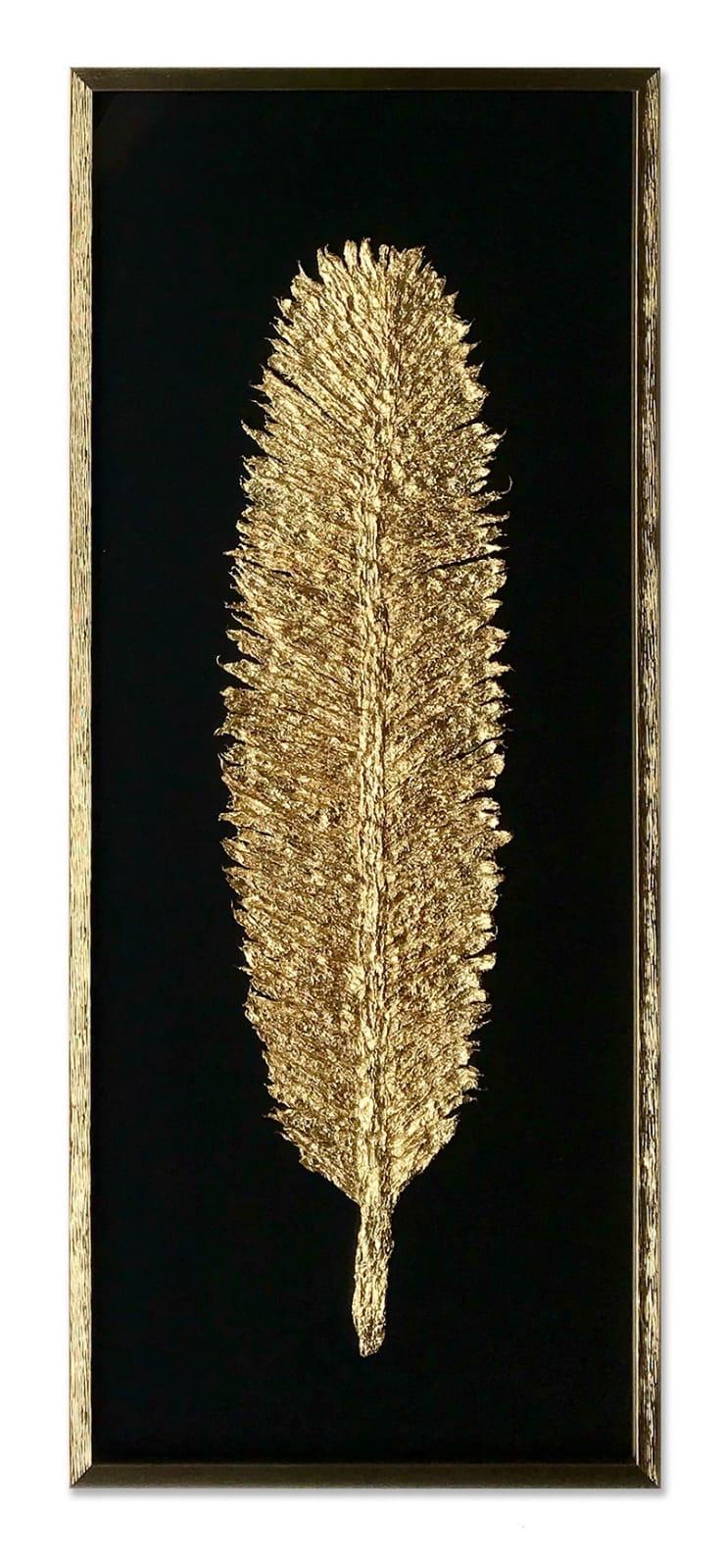 Fond noir d'art de feuille d'or avec cadre doré