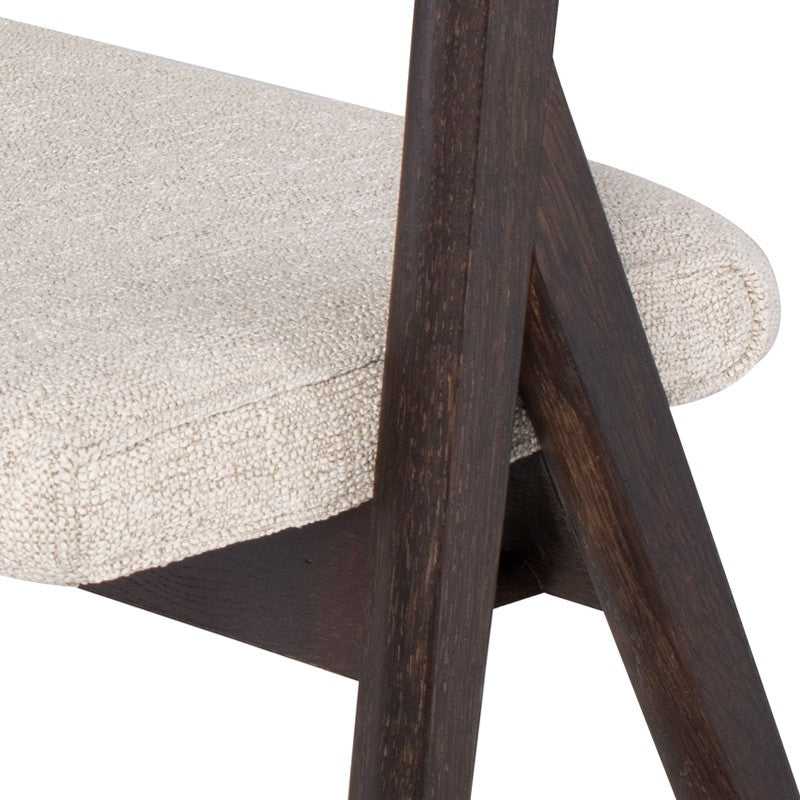 Tabouret Anita Boucle (cadre en chêne brûlé)