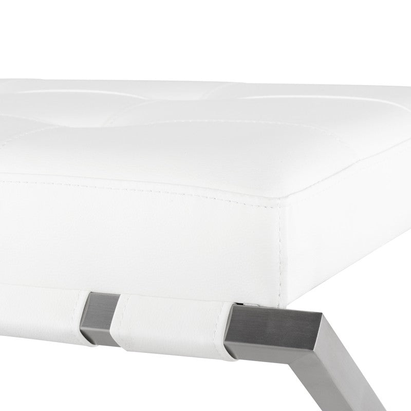 Banc Auguste avec base en acier inoxydable
