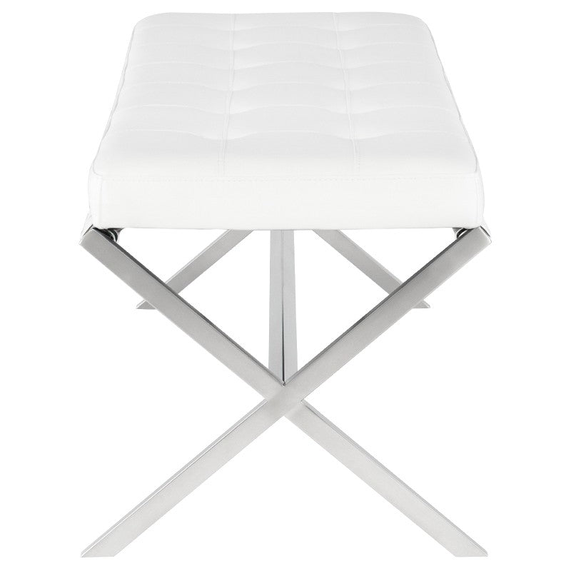 Banc Auguste avec base en acier inoxydable