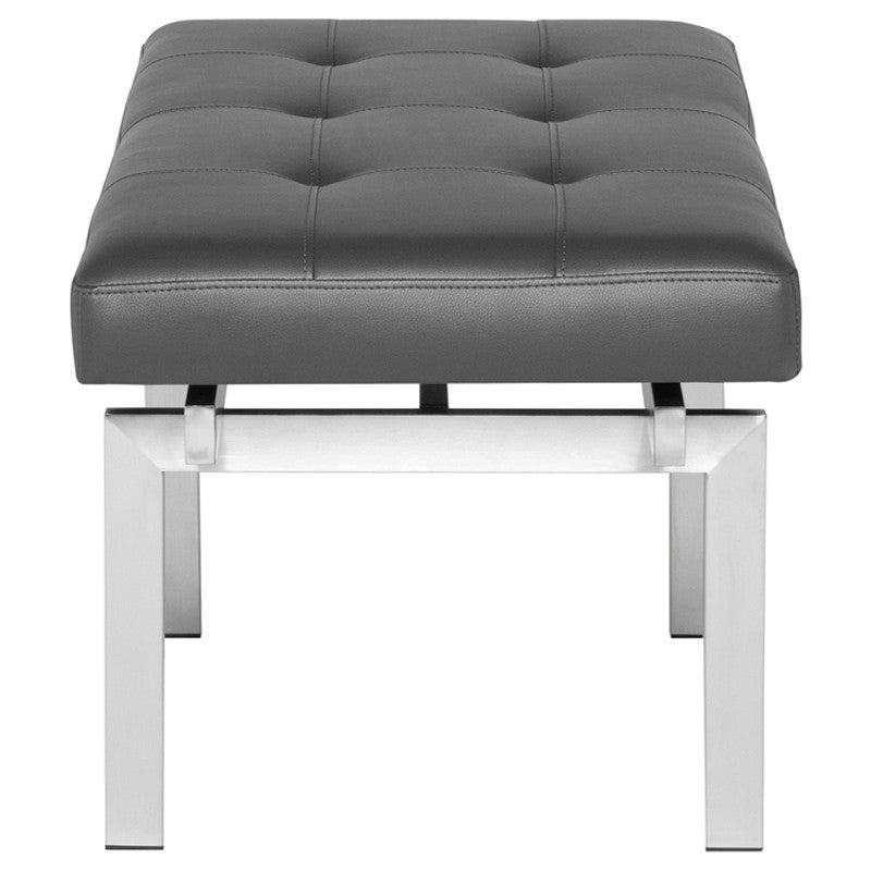 Banc à persiennes avec base en acier inoxydable