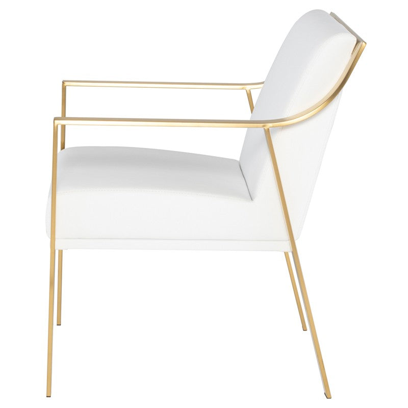 Valentine Dining Chair (Brushed Gold Frame)