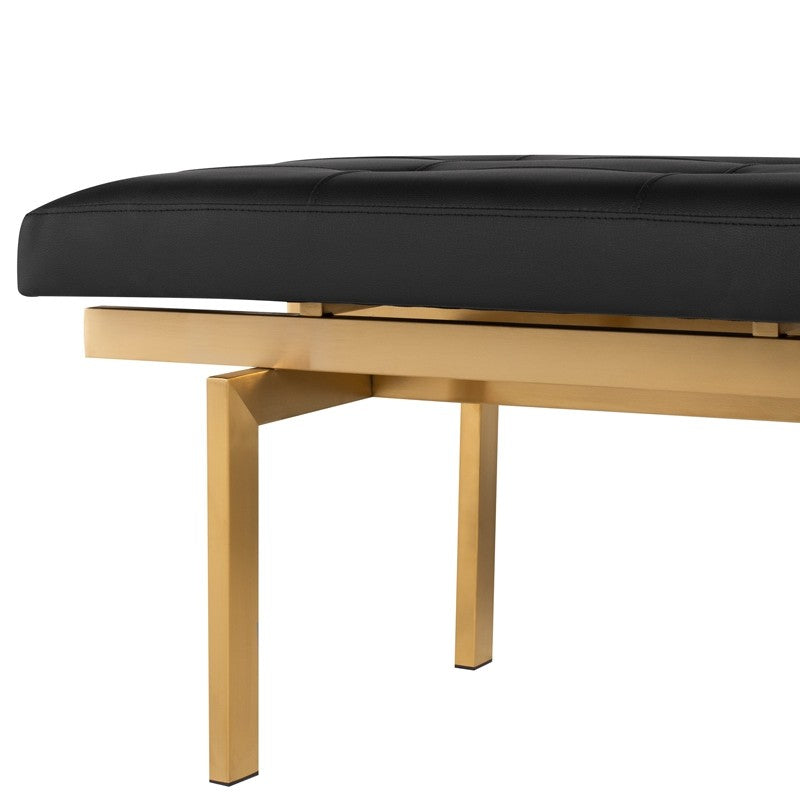 Banc Louve avec base dorée