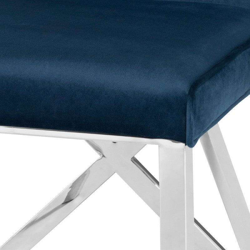 Talbot Dining Chair (Polished Stainless Frame)