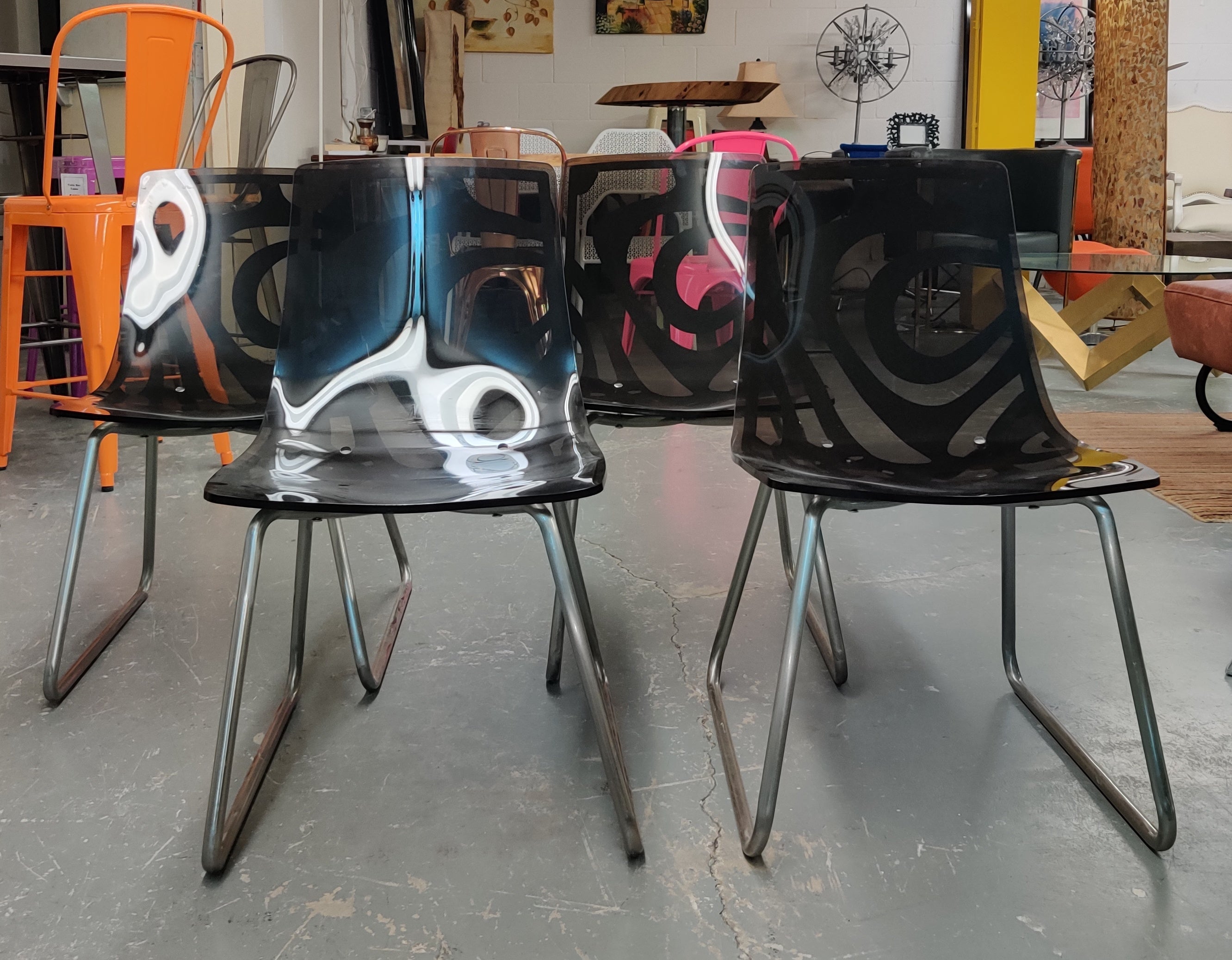 Chaises de salle à manger - Ensemble de 4 | Modèle de sol