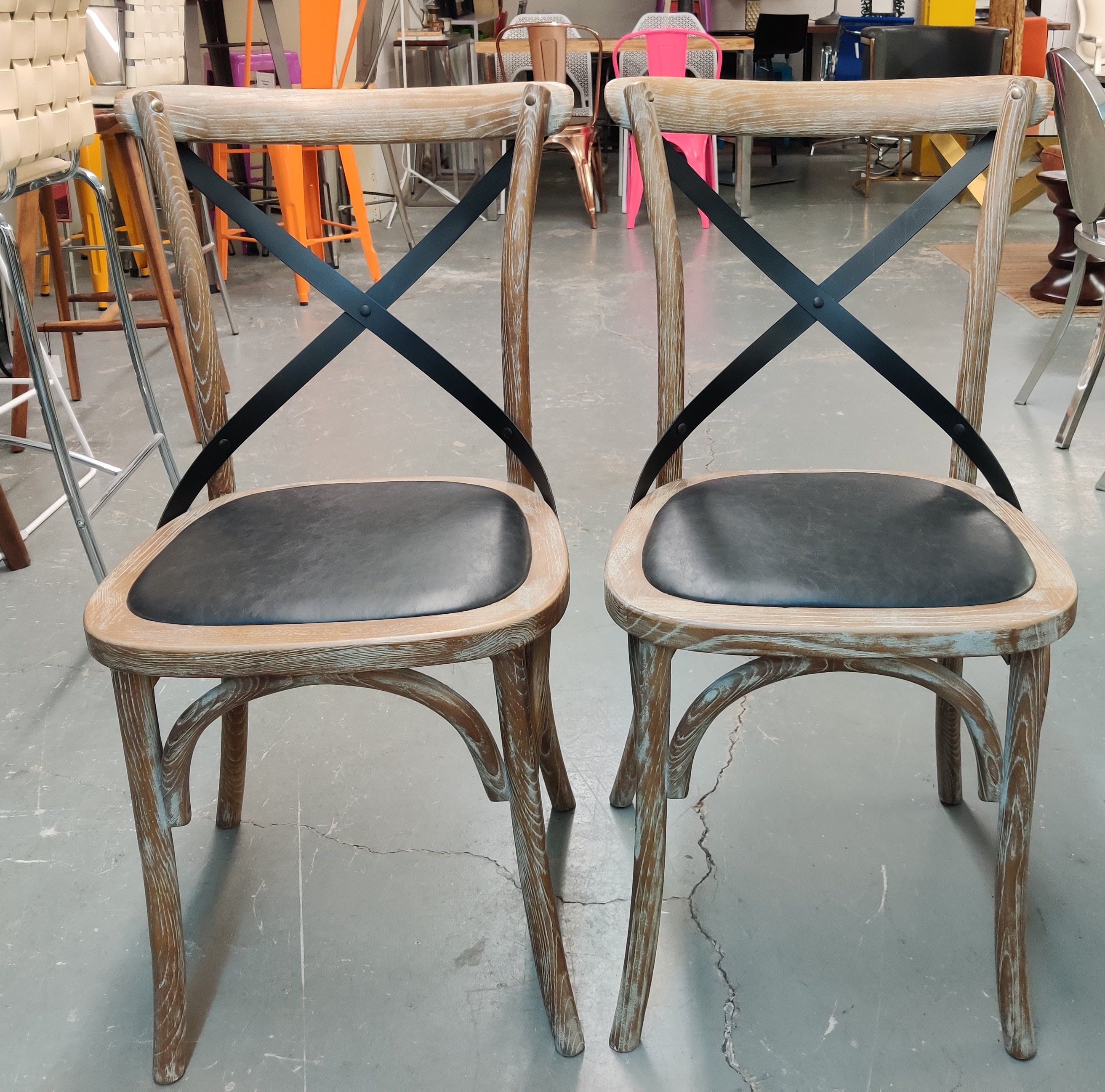 Chaise Bister Noir - Lot de 2 | Modèle de sol