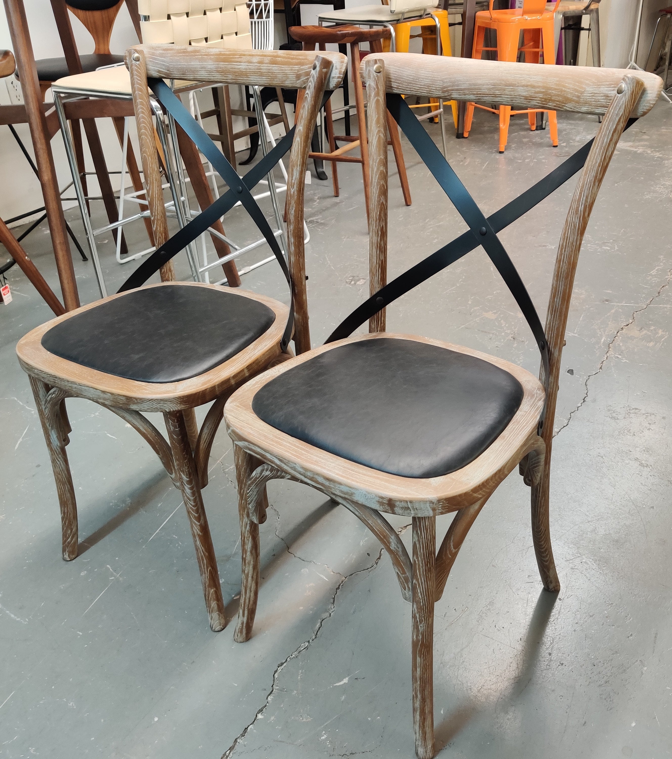 Chaise Bister Noir - Lot de 2 | Modèle de sol