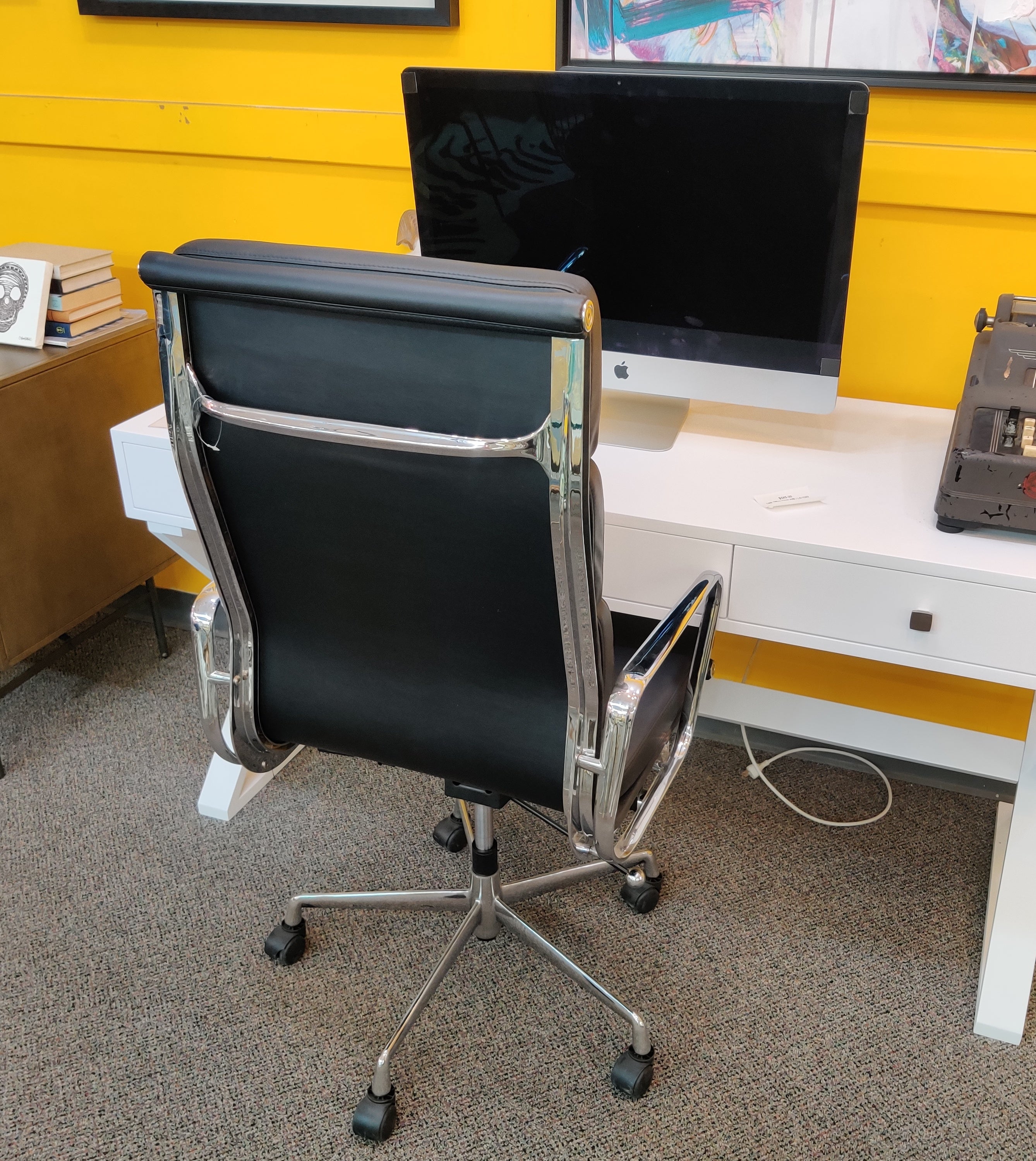 Chaise de bureau à dossier haut | Modèle de sol