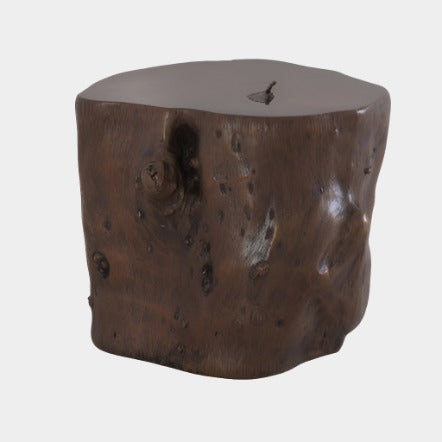 Grand tabouret en bronze Log