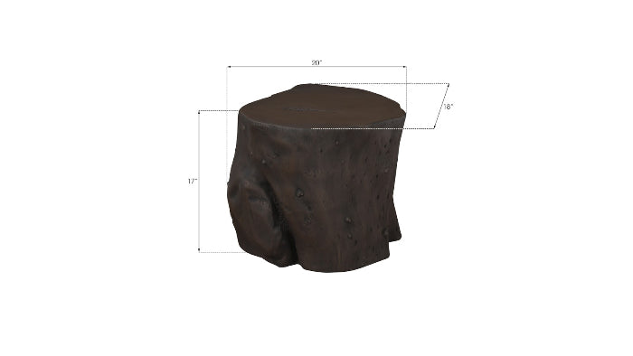 Log Large Bronze Stool