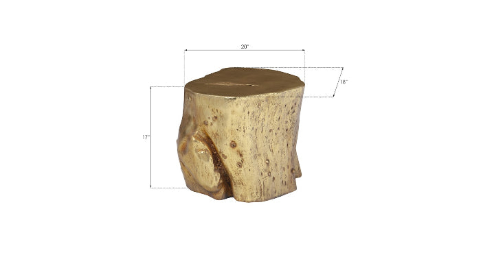 Log Large Gold Stool