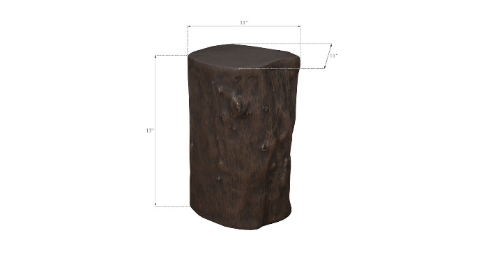 Log Small Bronze Stool