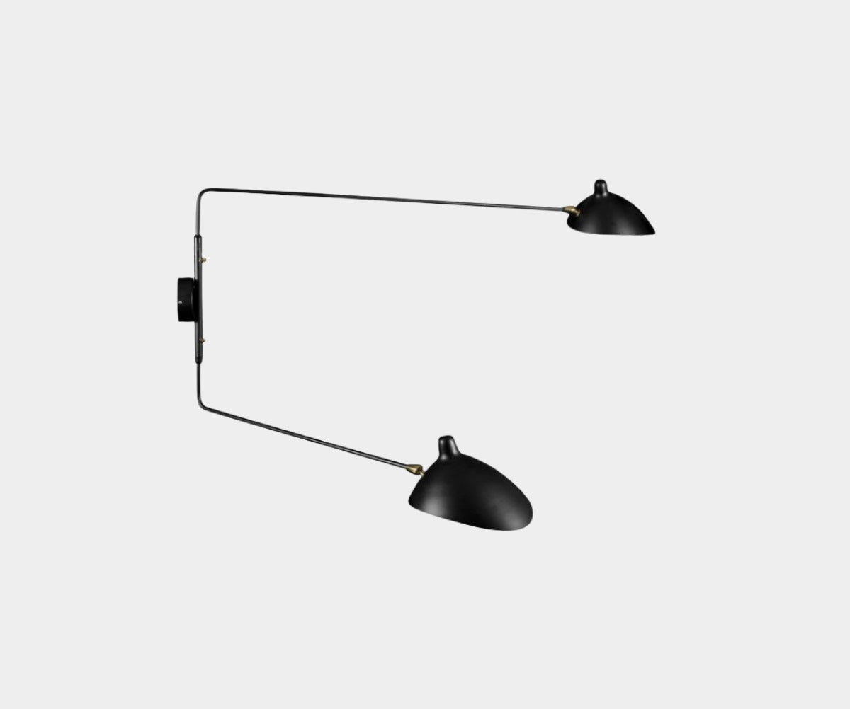 Serge Mouille Two-Arm Lamp (Reproduction)