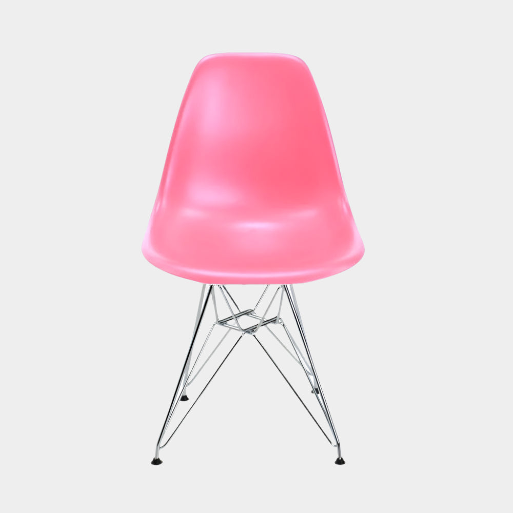 Chaise pour enfant en plastique moulé Eames - Pieds chromés