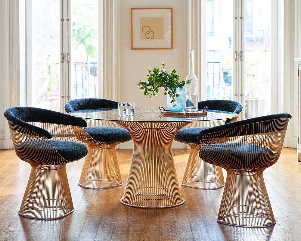 Chaise de salle à manger Warren Platner