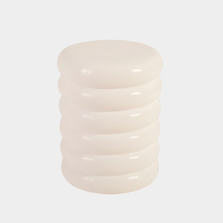 Tabouret Nervuré Gel Coat Blanc