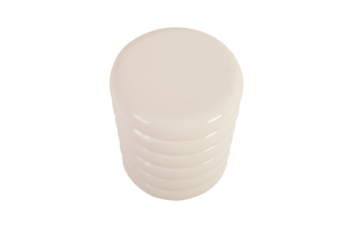 Tabouret Nervuré Gel Coat Blanc