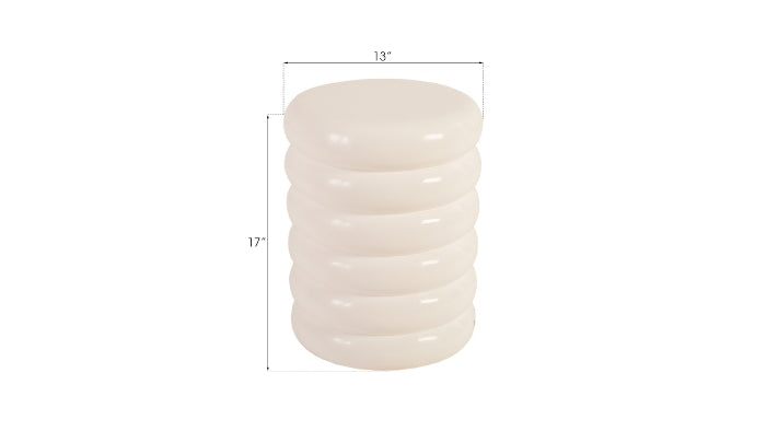 Ribbed Stool Gel Coat White