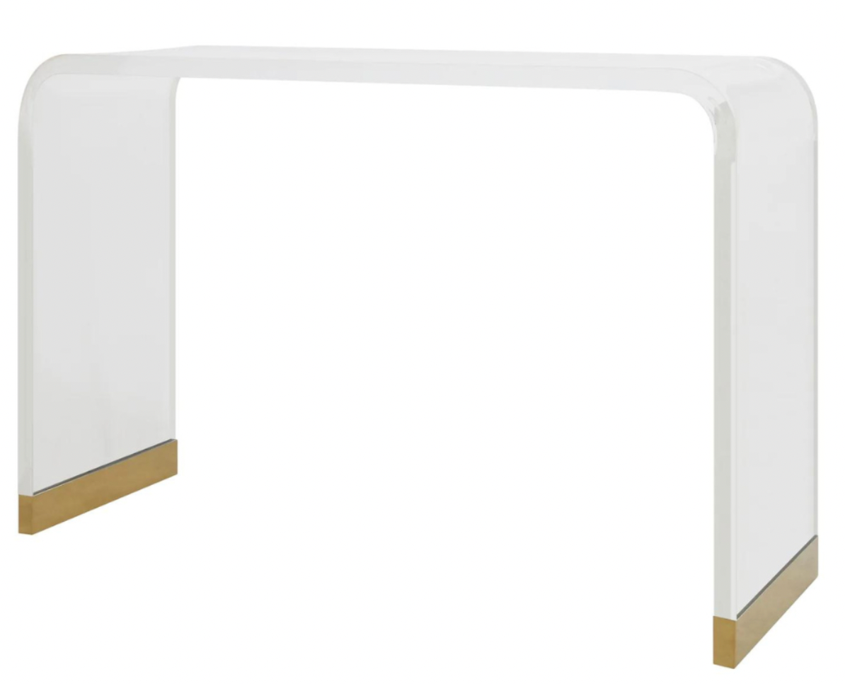 Waterfall Console with Gold Leaf