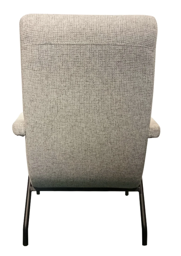 Chaise Longue Rétro - Tweed Gris Clair