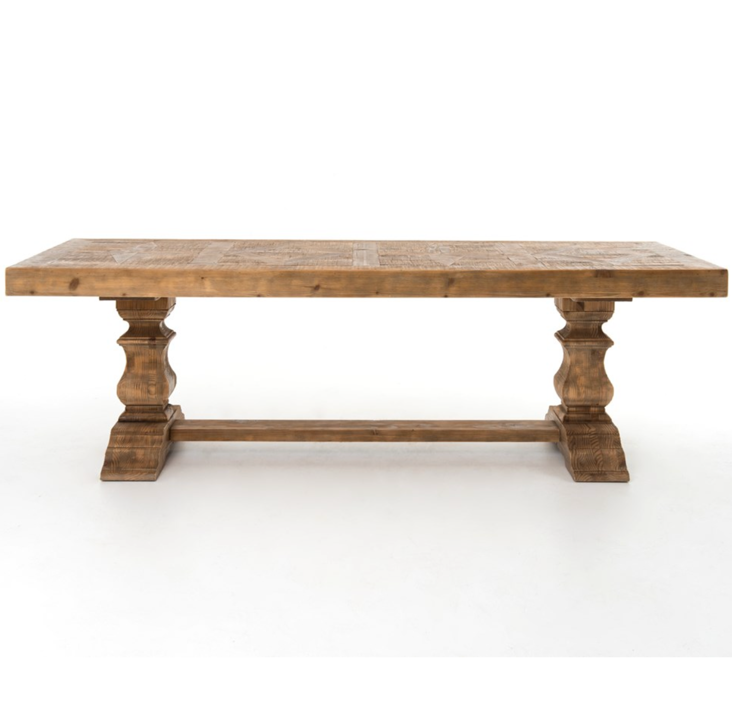Castle 98" Dining Table - Waxed Bleached Pin