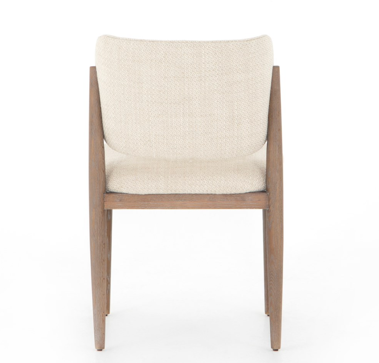 Chaise de salle à manger rembourrée en bois avec tissu performant