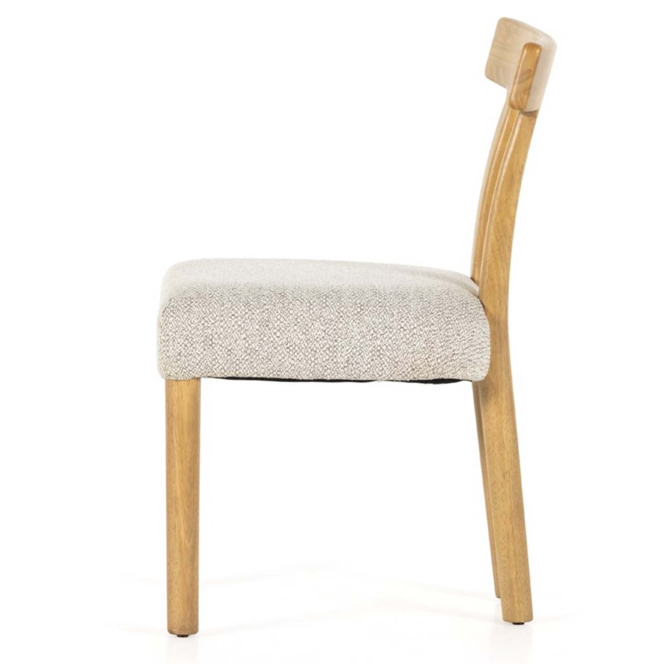 Chaise de salle à manger en bois rembourrée Brunswick Pebble de Ziady