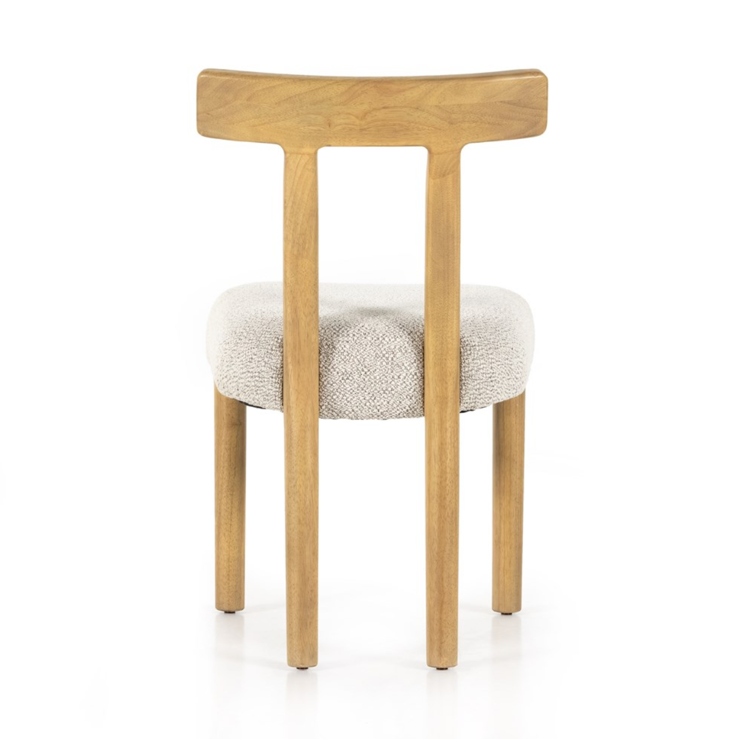 Chaise de salle à manger en bois rembourrée Brunswick Pebble de Ziady