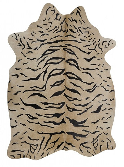 Tiger Stenciled Cowhide