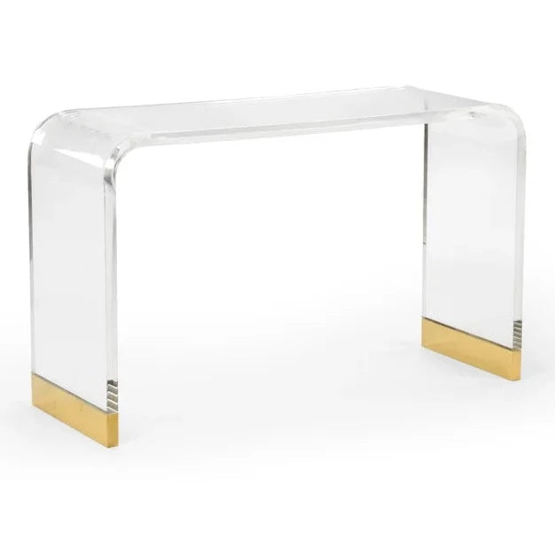 Waterfall Console with Gold Leaf