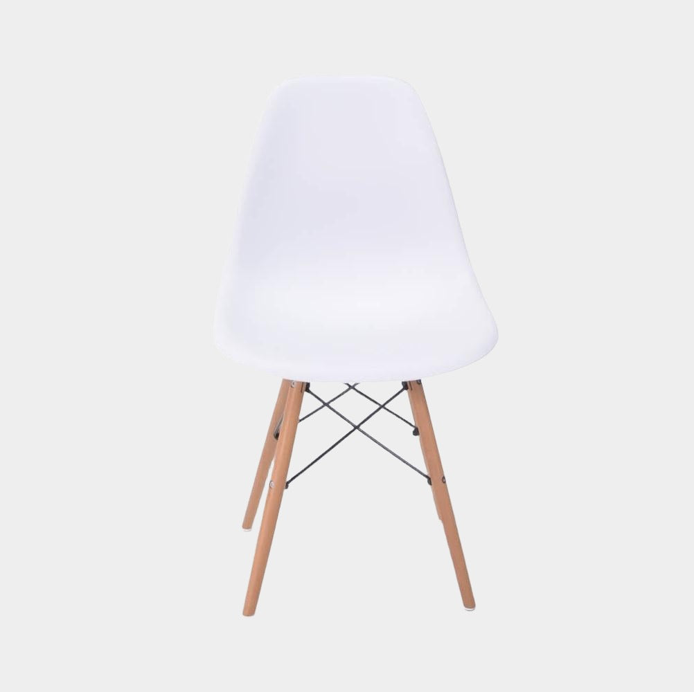 Chaise pour enfants en plastique moulé Eames - Pieds en bois