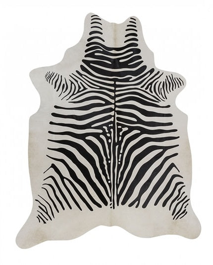 Zebra Africa Stenciled Cowhide