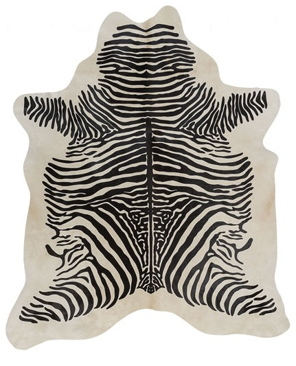 Zebra Spine Stenciled Cowhide