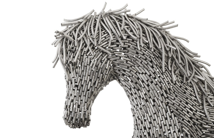 Sculpture de pipe de cheval de marche