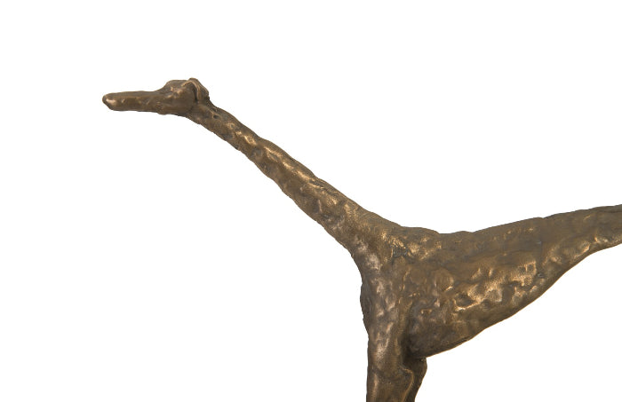 Greyhound on Black Metal Base