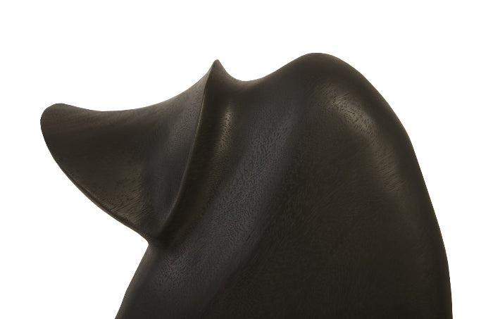 Nuzzled Cat Sculpture - Chamcha Wood (Burnt Black)