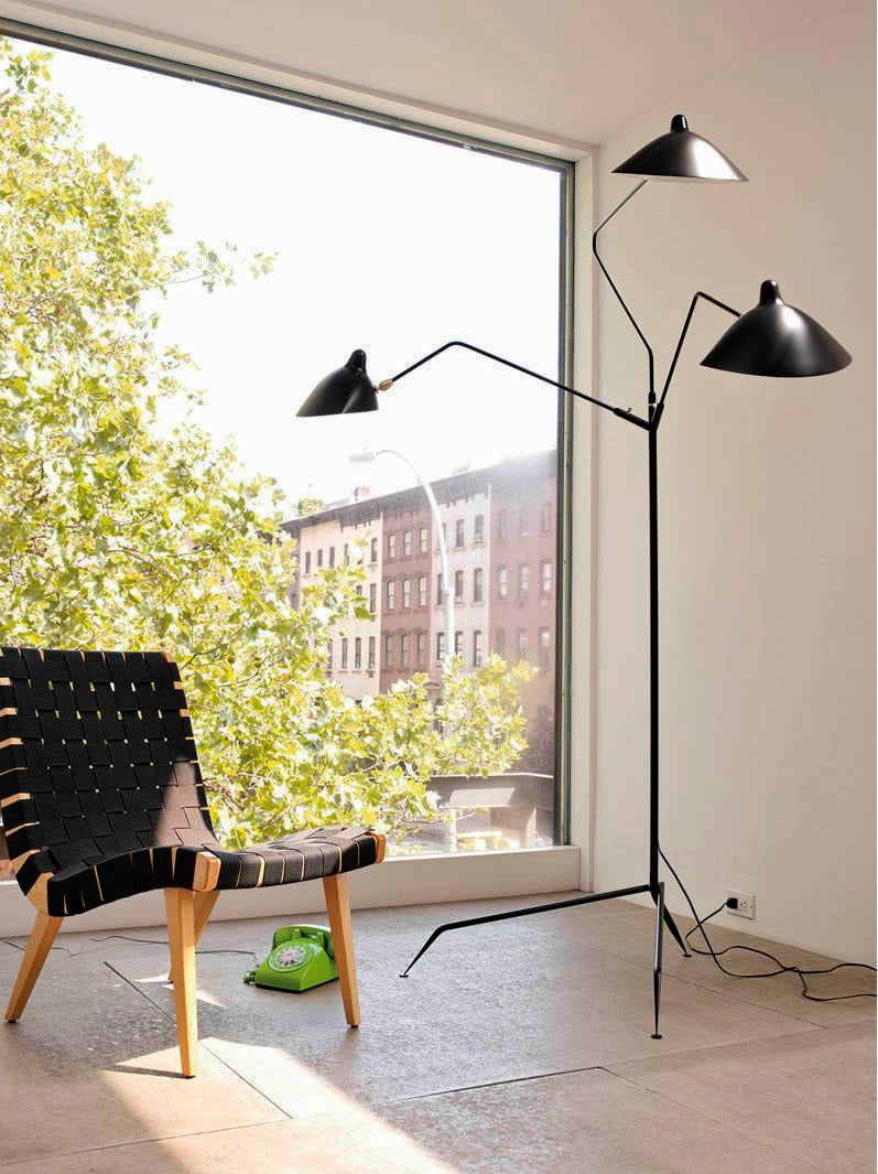 Lampadaire à trois bras Serge Mouille